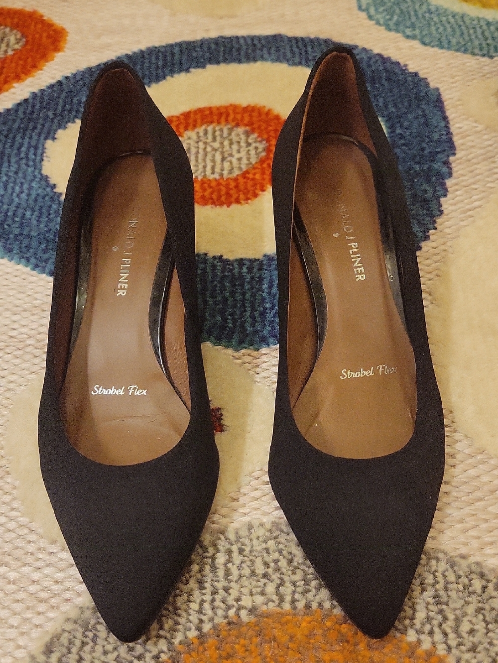Donald J. Pliner Black Pointed-Toe Pumps Strobel Flex
